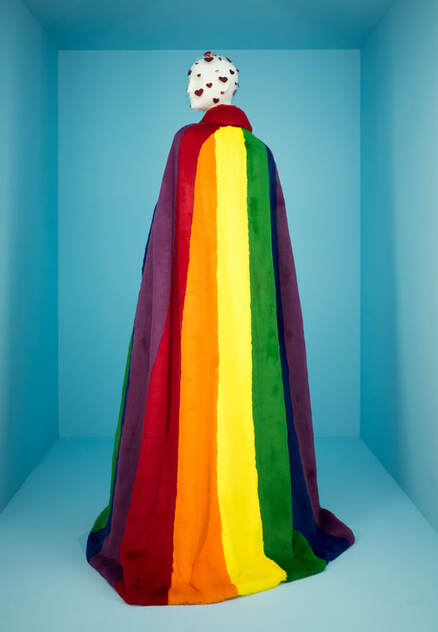 Burberry rainbow cape